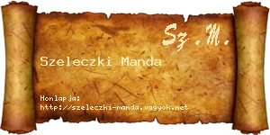 Szeleczki Manda névjegykártya